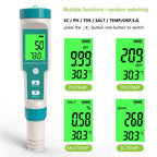 7 in 1 Salinity/Temp Meter0.01 Resolution High Accuracy Water Tester,  for Water Household Drinking, Swimming Pool