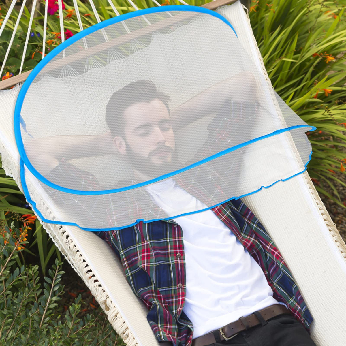 Portable Mosquito Net Tent, Folding Mosquito Head Net, Pop Up Mosquito Tent Netting for Bedding Camping Traveling Patio