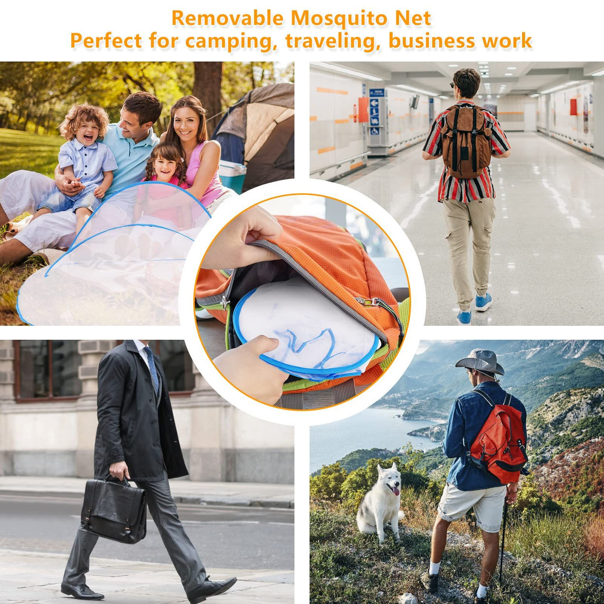 Portable Mosquito Net Tent, Folding Mosquito Head Net, Pop Up Mosquito Tent Netting for Bedding Camping Traveling Patio