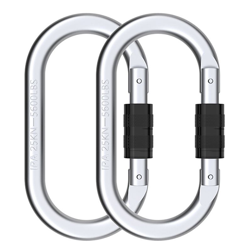 Climbing Carabiner(25kn=5600lbs),Heavy Duty Carabiner Clip,Multipurpose for Rigging,Hammocks,Not Suitable for Pull-up Bars(2pack)