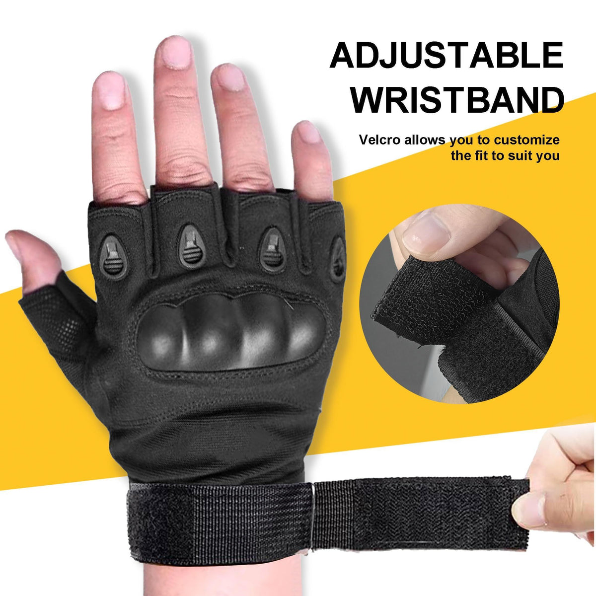 Sport Gloves (Half Finger) for Men, Outdoor Gloves for Outdoor Work, Climbing, Hiking, Camping
 Gloves for Shooting, Climbing