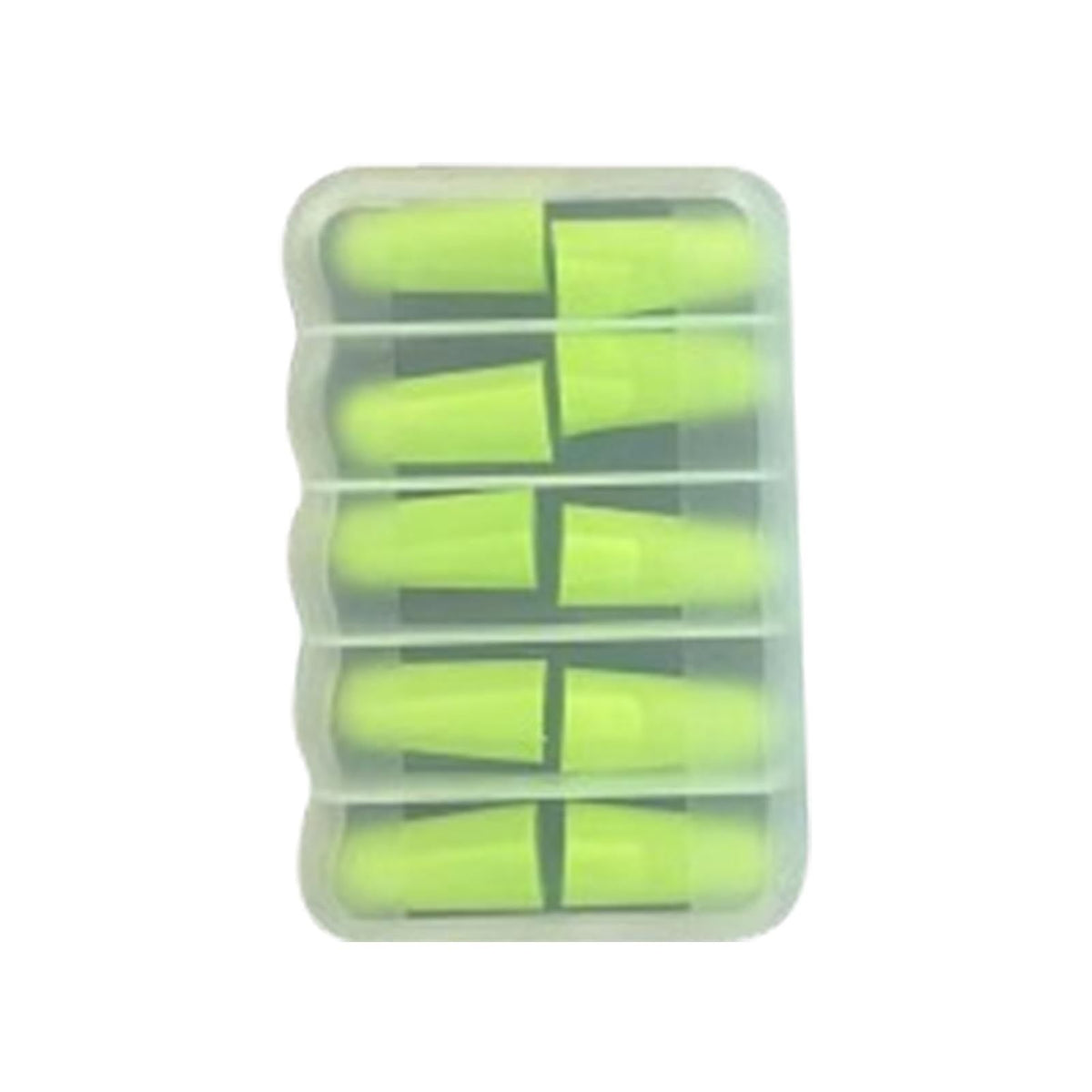 Soft Ear Plugs for Sleep Reusable Noise Cancelling Earplugs for Sleeping Shooting Airplanes Concerts Mowing, 5 Pairs (Green)