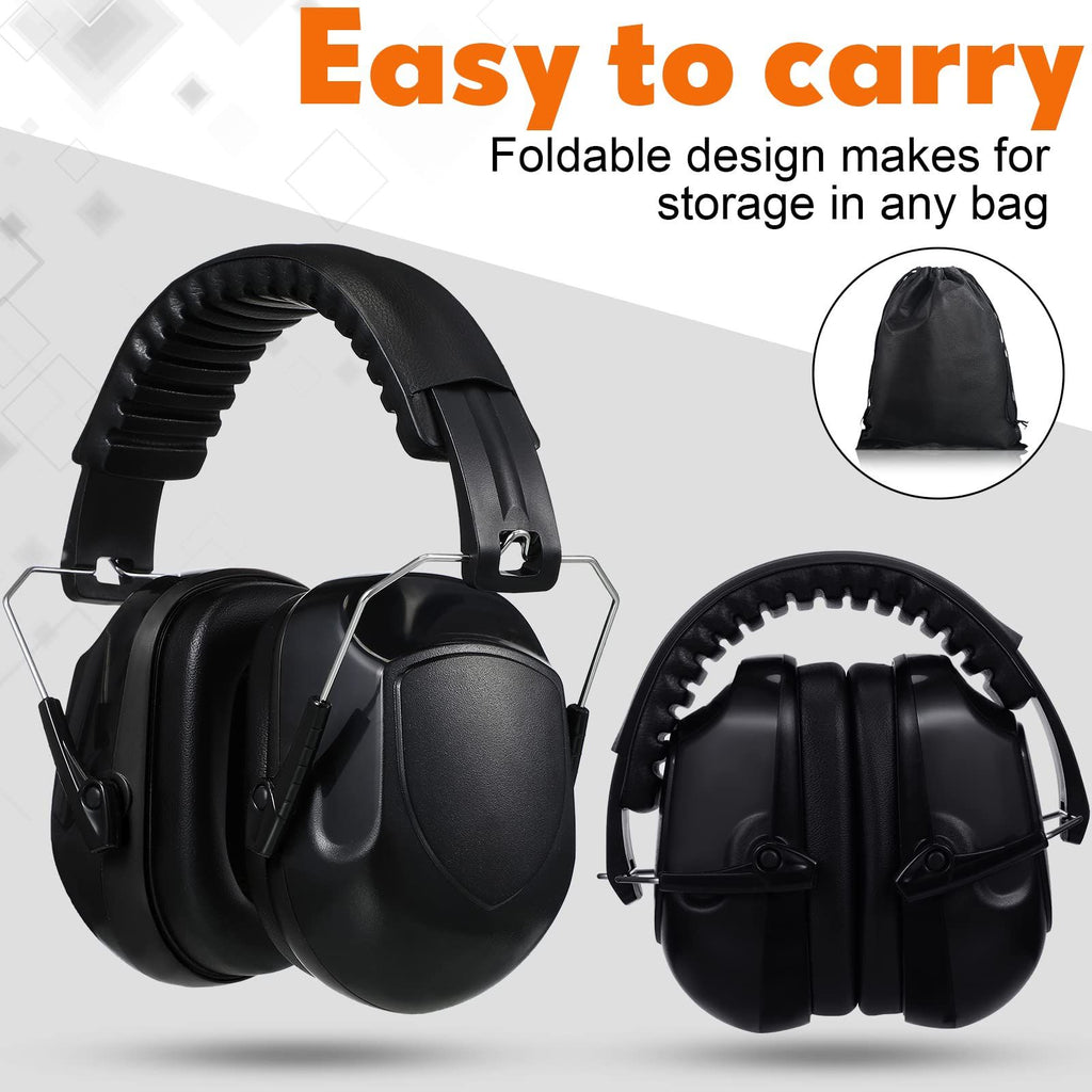 Noise Canceling Headphones For Shooting Ear Protection  Hearing Protection Ear Muffs for Noise Reduction,(Red, Black, Blue, 3 Pcs)