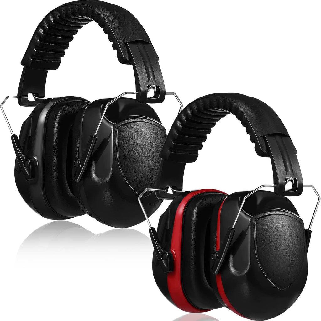 Noise Canceling Headphones For Shooting Ear Protection  Hearing Protection Ear Muffs for Noise Reduction,(Red, Black, Blue, 3 Pcs)