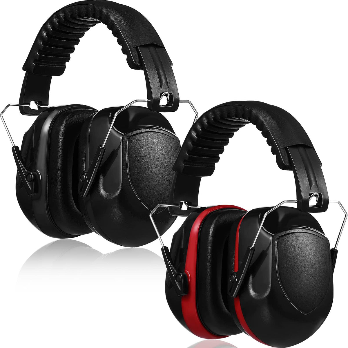 Noise Canceling Headphones For Shooting Ear Protection  Hearing Protection Ear Muffs for Noise Reduction,(Red, Black, Blue, 3 Pcs)