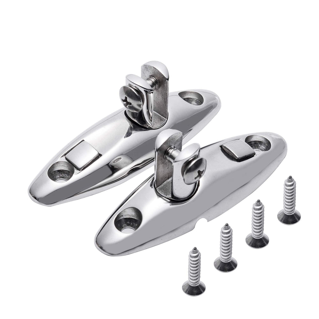 Boat Top Swivel HingeStainless Steel Deck Side Mount Quick Release Hinge,Marine Hardware Accessories,Include Screws, Pack of 2