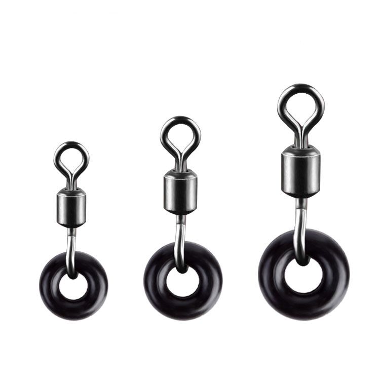 Pack of 3 Fishing Open Eye Rolling Swivel Quick Change Leader Line Connector，Dr.Fish Barrel  Fishing , Saltwater  Fishing Tackles