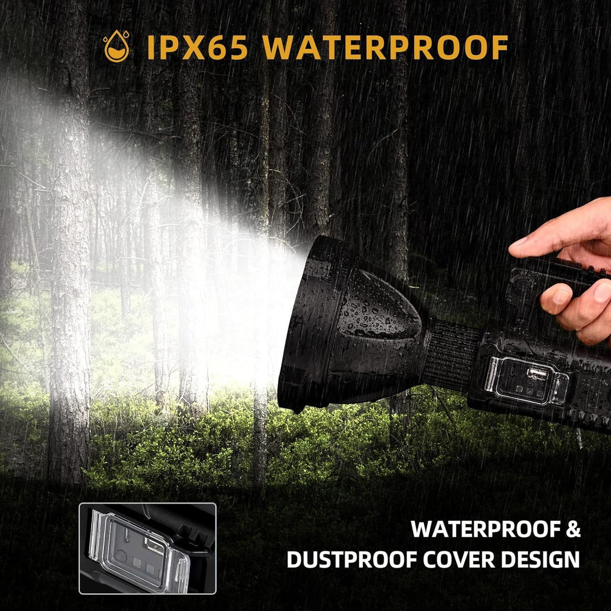 100000 Lumens Powerful Torch, Suitable for Outdoor Emergency, Camping, Fishing, Hunting and Other Multifunctional Lighting