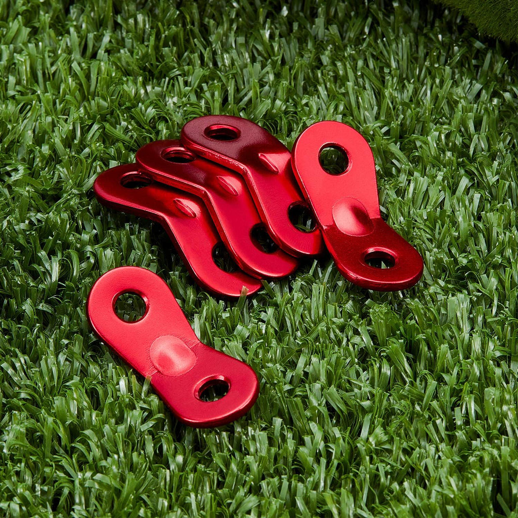 10PCS，Aluminum Alloy Guyline Cord Adjuster Tent Tensioners Rope Adjuster Tent Rope Adjusters for Outdoor Camping Hiking, Red