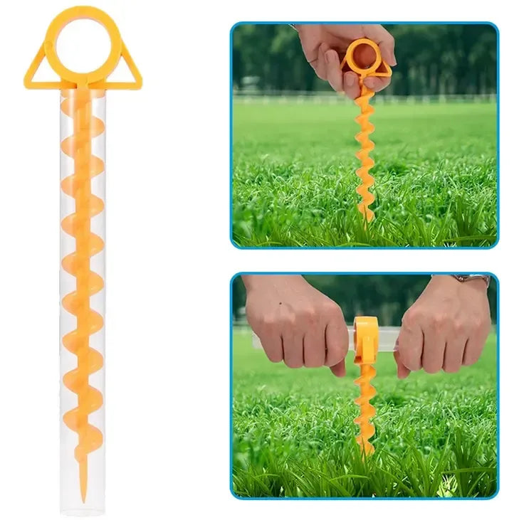 Tent Ground Nail Spiral Sheep Horn Plastic Nail Camping Mountaineering Tent Ground Nail，The Ultimate Ground Anchor