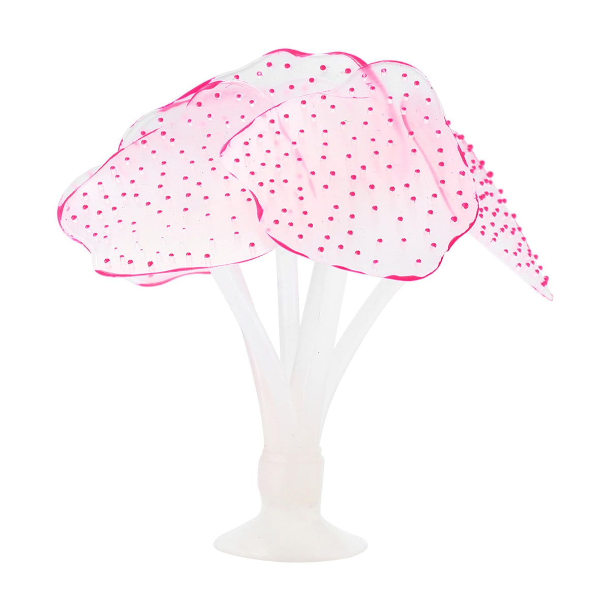 Silicone Glowing Simulaion Coral, Fluorescence Aquatic Artificial Coral for Aquarium Create beautiful scenery in your fish(Pink)