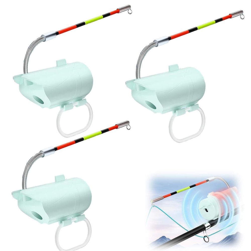 High Sensitivity Fishing Float Bite Alert for Rods, Clip-On Sound Bite Alert Bell with Smart LED Lights, Waterproof All-Weather Gear for Sea & Lake