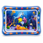 Cat Toys for Indoor Cats, Thickened Cat Water Mat & Leak-Proof Foldable Sensory Play Mat with Floating Fish for Exercise, Hunting and Swatting Play