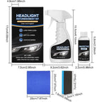 Headlight Restoration Kit - Complete Polish & Clear Coating Refurbisher for Cloudy/Yellowed Headlights, Restores Clarity with Easy Application for All Vehicles