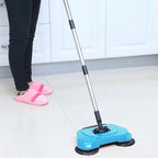 Hand Push Sweeper | Dry Sweep and Wet Drag Floor Cleaner with 2 Corner Brushes | Lightweight Manual Sweeping Mopping Machine for Hard Floors | Home, Office, and Apartment Cleaning Tool for Pet Hair