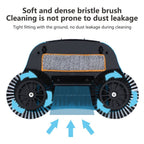 Hand Push Sweeper | Dry Sweep and Wet Drag Floor Cleaner with 2 Corner Brushes | Lightweight Manual Sweeping Mopping Machine for Hard Floors | Home, Office, and Apartment Cleaning Tool for Pet Hair