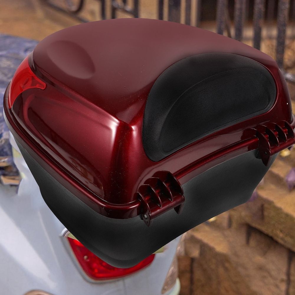 Durable Dark Red Motorcycle Storage Case for Riding Essentials 1Set