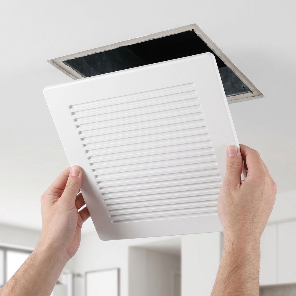 Bathroom Vent Cover Spring Loaded Quiet Durable Construction Efficient Airflow