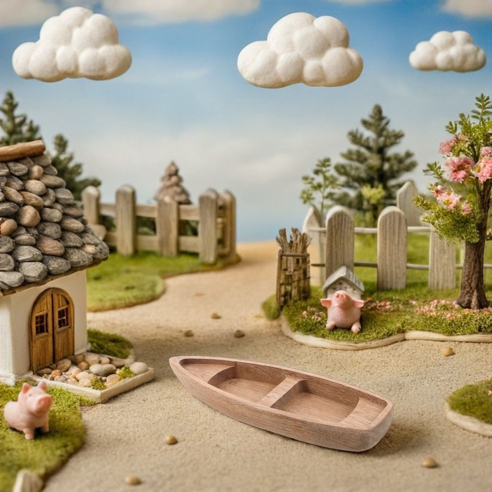 Stunning Small Wooden Boat Model for Desk Decor Expertly Handcarved