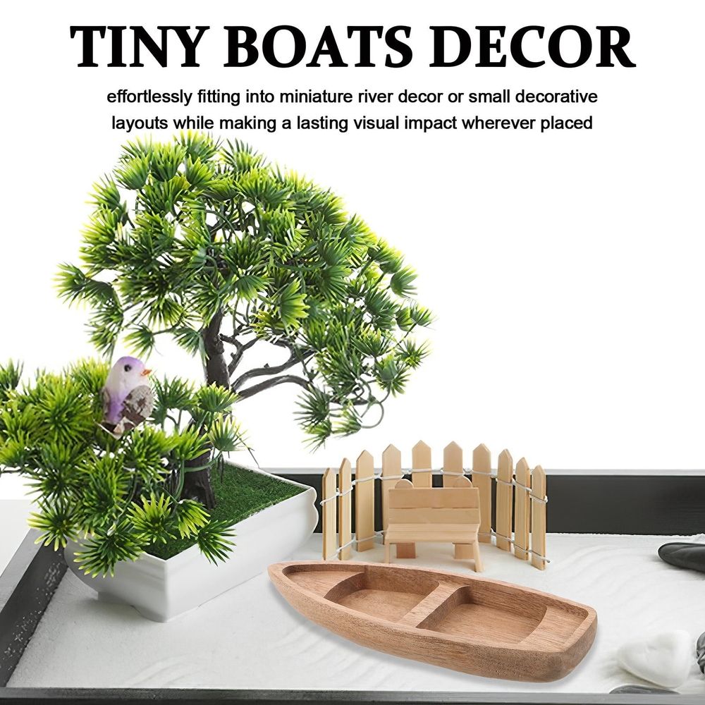 Stunning Small Wooden Boat Model for Desk Decor Expertly Handcarved