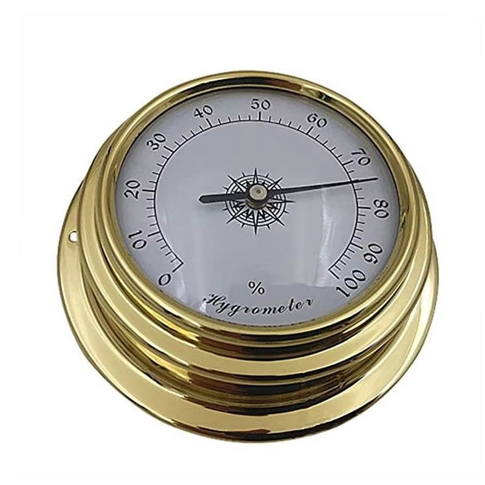 4 Pcs Boat Barometer Clock Thermometer Hygrometer Weather Station Set Wall Mounting Type Brass for Case for Shell Light