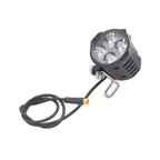 Ebike LED Headlight Accessories 36V 48V Lamp 3pin Built-in Horn Front Light 4 Bulbs for Electric Scooters Bicycles