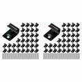 Stainless Steel Clips Deck Clips Universal Decking Clips with Decking Screws for Composite Deck Boards 160 Pack