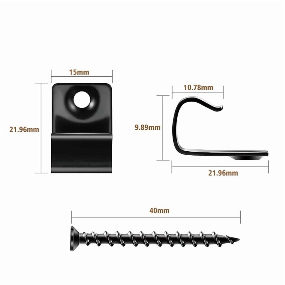 Stainless Steel Clips Deck Clips Universal Decking Clips with Decking Screws for Composite Deck Boards 160 Pack