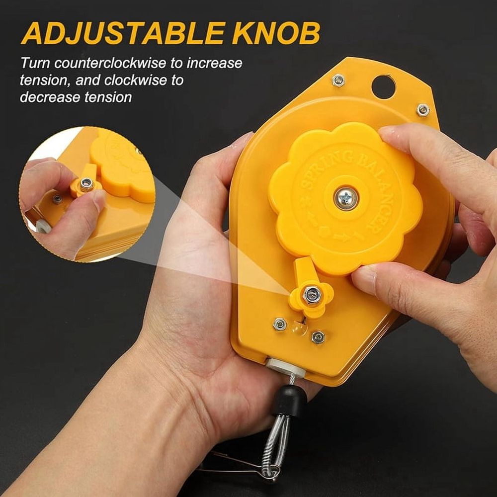 Retractable Spring Balancer, Bearing Spring Tool Load Balancer 4 Feet Adjustable Cable Retractor 6.6-11lbs (3-5kg)
