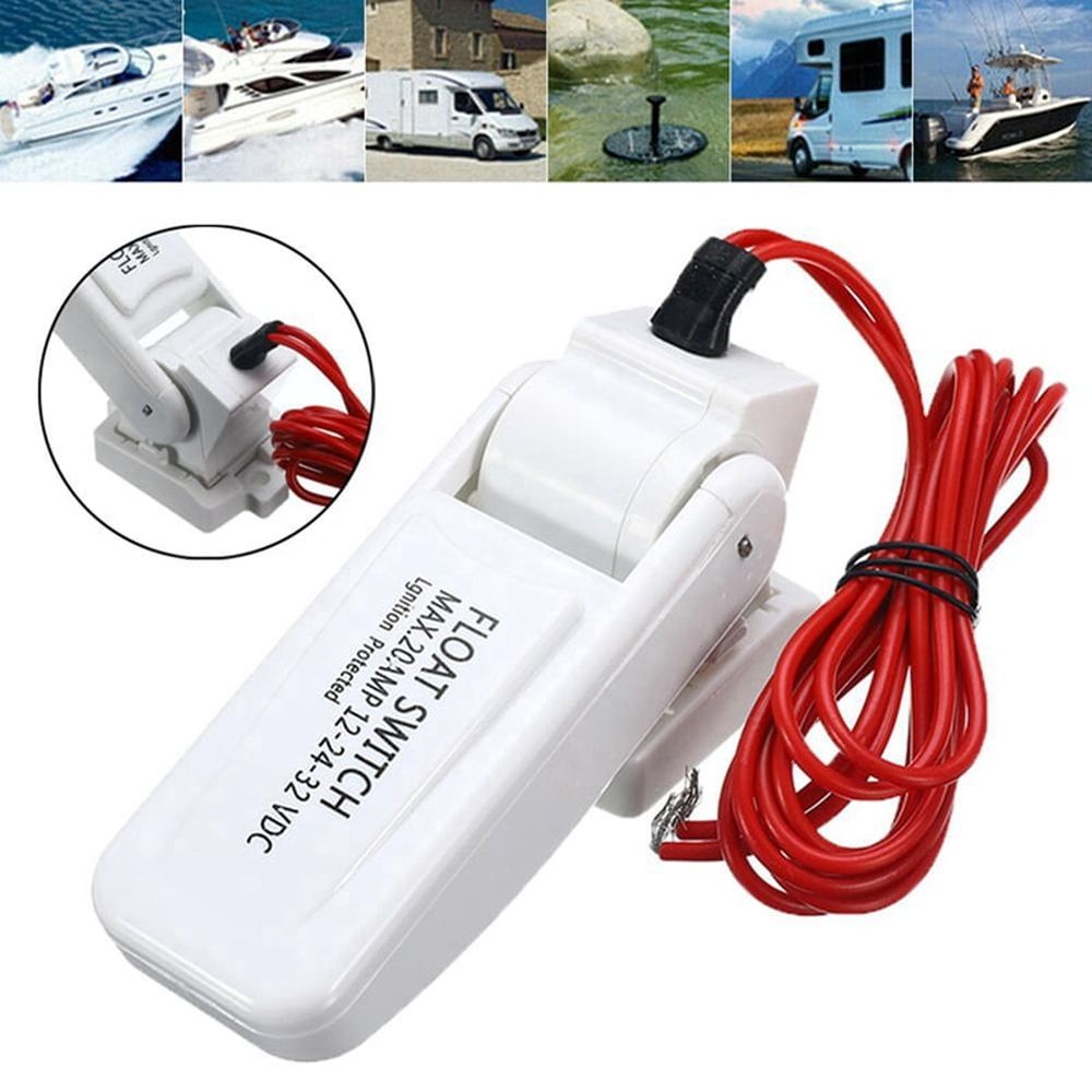 4X Bilge Pump Float Switch Automatic 12V 24V or 32V for Boat Yacht Caravan Camping Marine Fishing Water Pump Auto ON/OFF