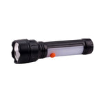 Portable LED Flashlight with Red Warning Light and 6 Modes for Road Emergency Outdoor Camping Hiking Hunting Fishing 6.89 Inches Long Waterproof