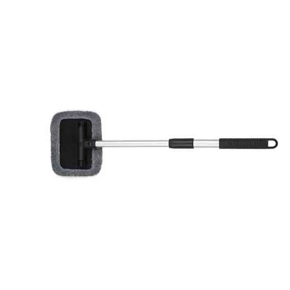 Extendable Car Windshield Cleaning Brush with Microfiber Pad Rotating Head for Interior Exterior Window Defogging