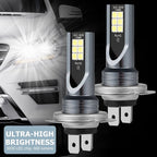 H7 LED Headlight Bulb 2PCS 6500K 600lm Fog Light Bulbs IP68 Waterproof Xenon Headlight Bulbs for 12V Cars Motorcycles Headlight High/Low beams Fog Light DRL