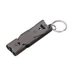 Stainless Steel Whistle Double Tube Emergency Whistle 5.7x1.8x0.9cm Loud 150 Decibels for Outdoor Camping Hiking Hunting Safety Gear