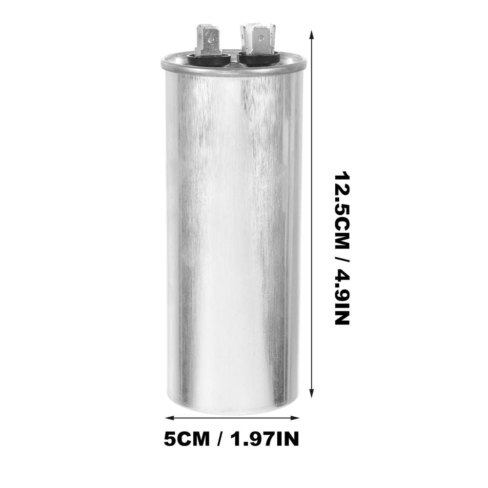 450V AC 60uF High Voltage Plated Round Start Capacitor for Air Conditioner Outdoor Unit