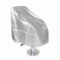 Durable Polyester Boat Seat Covers Plated Silver Waterproof Helm Chair Protection