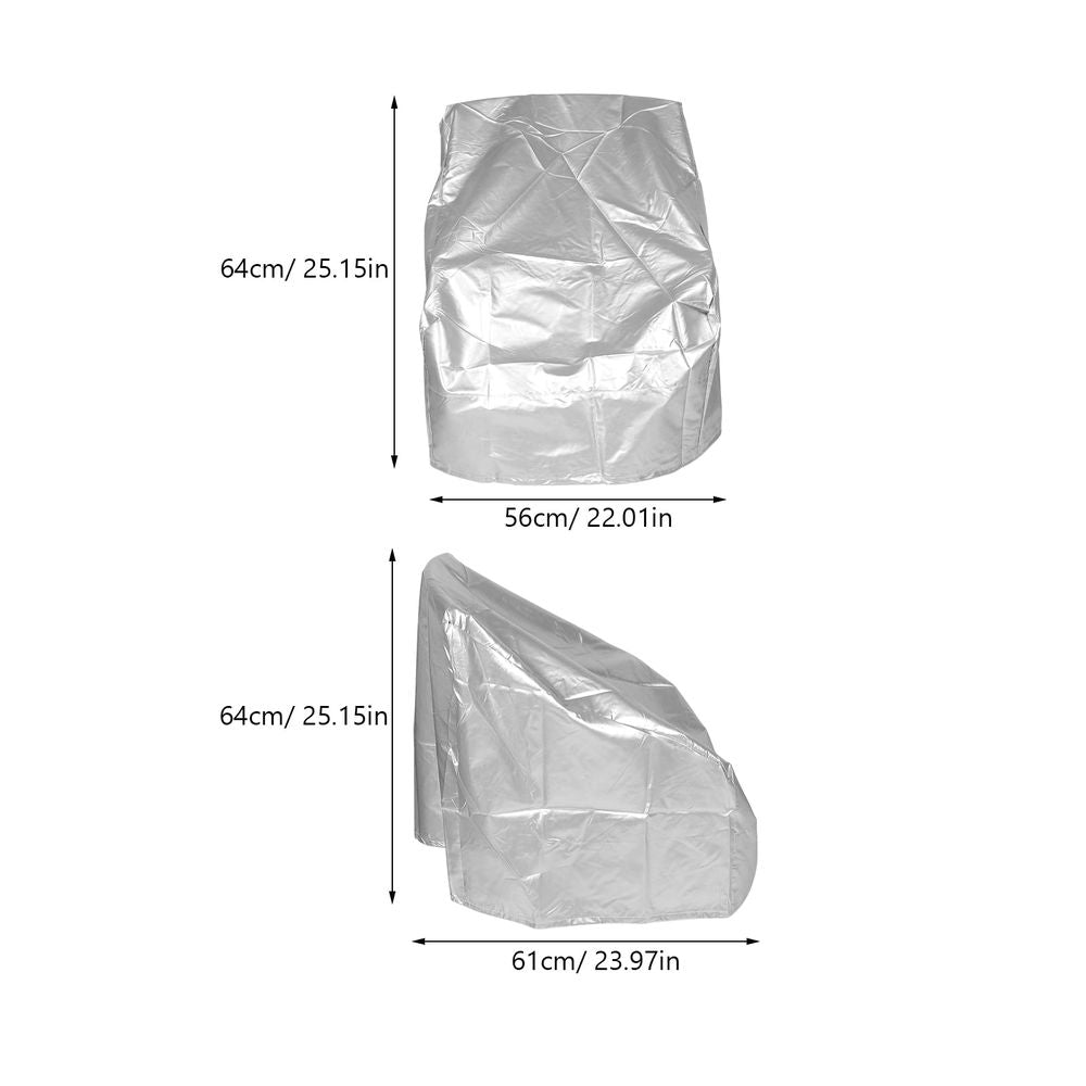 Durable Polyester Boat Seat Covers Plated Silver Waterproof Helm Chair Protection