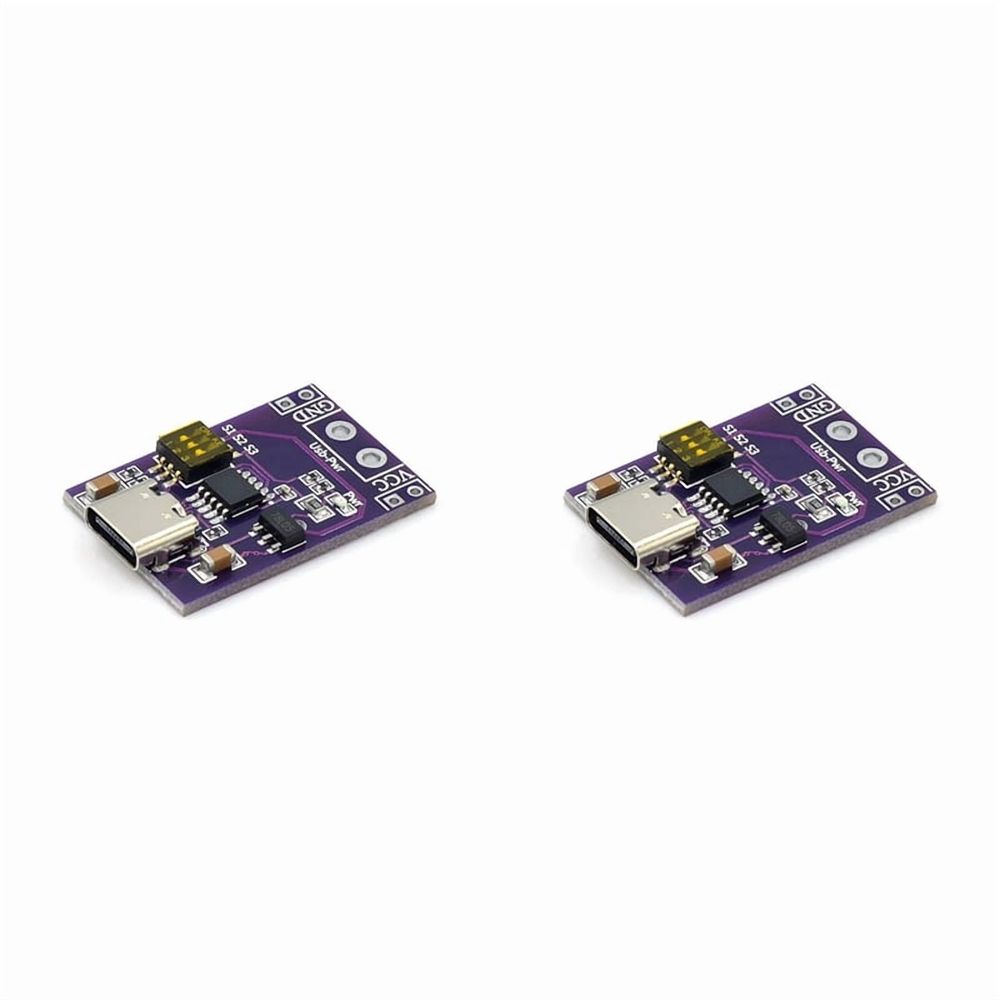 2Pcs Type-C QC PD2.0 PD3.0 to DC Spoof Fast Charge Trigger Poll Detector USB-PD Notebook Power Supply Change Board
