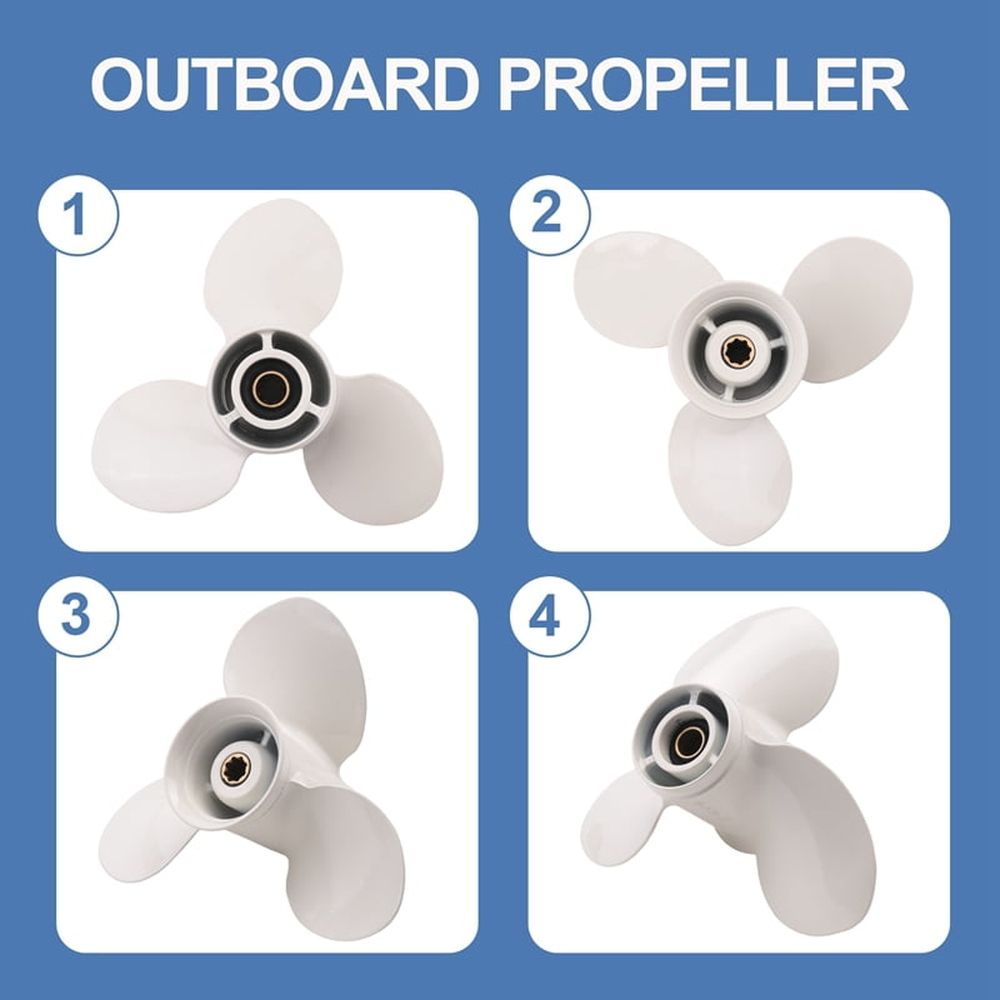 Propeller for 9.9Hp 15Hp 9 1/4 X10 Boat Aluminum Alloy 3 Blade 8 Spline Marine Engine Part 63V-45952-10-EL