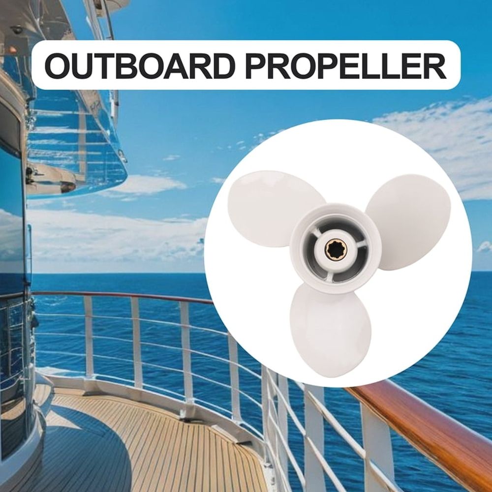Propeller for 9.9Hp 15Hp 9 1/4 X10 Boat Aluminum Alloy 3 Blade 8 Spline Marine Engine Part 63V-45952-10-EL