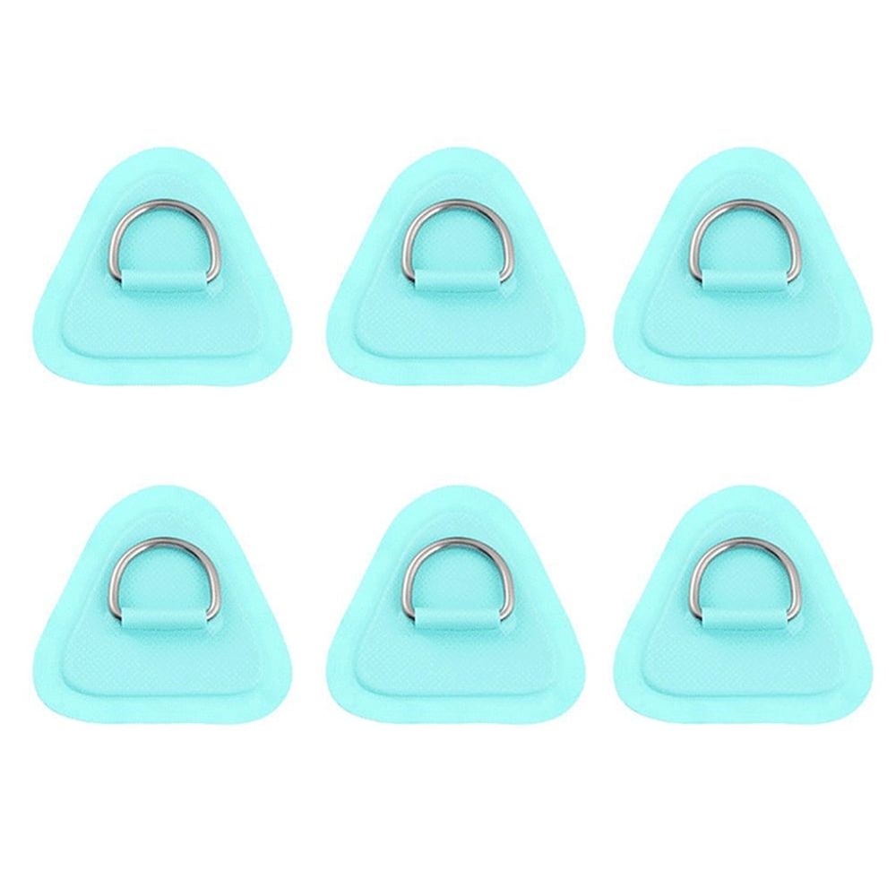 6PCS D-Ring Patch for Inflatable Boat Kayak Dinghy , D-Ring PVC Patch Stand-Up Paddleboard Canoe Rafting Green