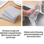 Double-Sided Scouring Sponge | 8-Pack Non-Stick Oil Dishwashing Pads | Steel Wool & Sponge Cleaning Pads for Kitchen, Bathroom & Household Use