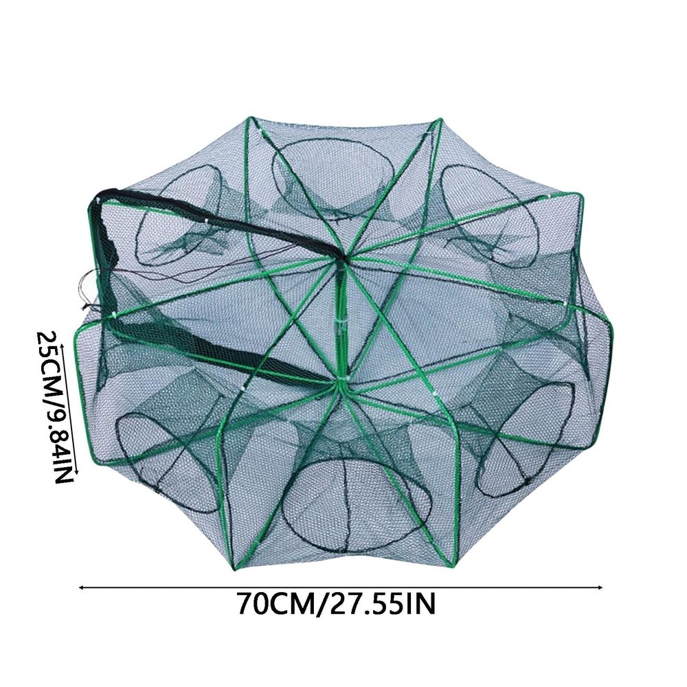 The Magic Foldable Fishing Trap - Upgraded Auto-Folding Bait Trap for Crab, Crayfish & Minnows - Portable Strengthened Cast Net for Freshwater/Saltwater Fishing