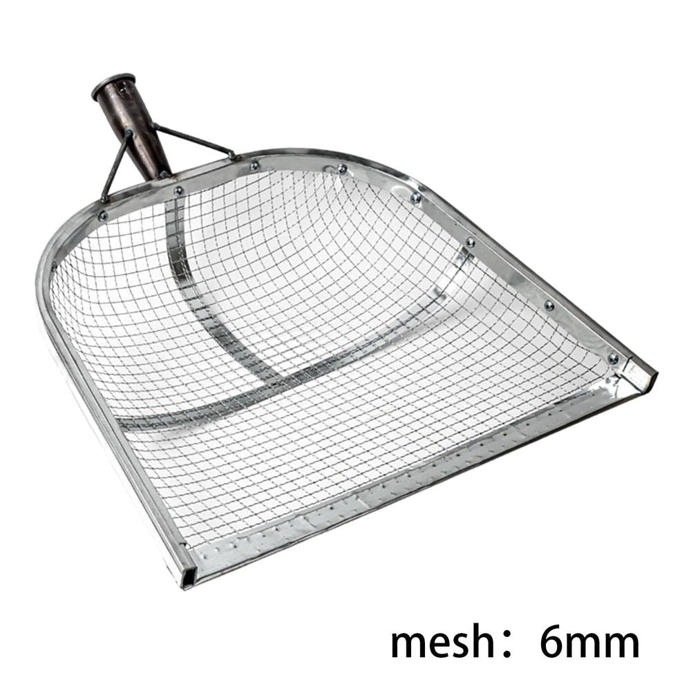 Stainless Steel Sifting Shovel - 4mm/6mm/8mm/12mm Mesh Soil Sieve & Sand Sifter | Multipurpose Garden Shovel for Farming, Chicken Coop Cleaning & Beach Treasure Hunting