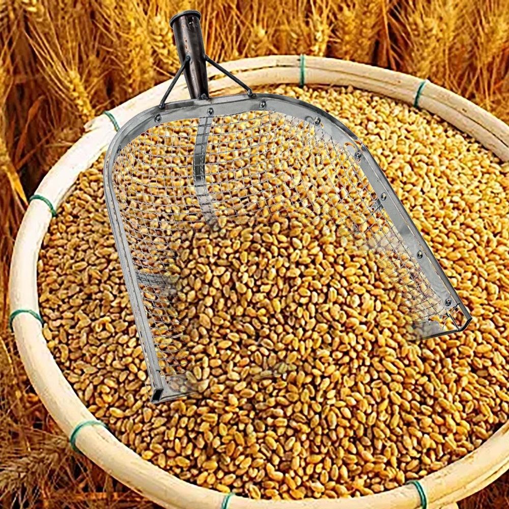 Stainless Steel Sifting Shovel - 4mm/6mm/8mm/12mm Mesh Soil Sieve & Sand Sifter | Multipurpose Garden Shovel for Farming, Chicken Coop Cleaning & Beach Treasure Hunting