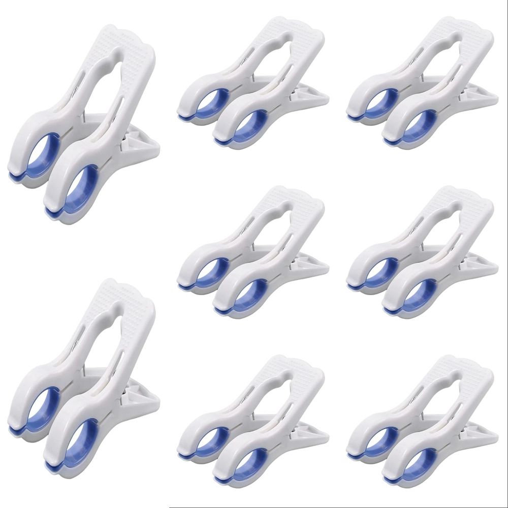 Marine Boat Rail Towel Clips - 4-8-12 Pack Storm Proof Large Towel Clips, Pontoon Boat Organizer & Multi-Purpose Outdoor Laundry Clips for Beach Fishing Cruise Travel