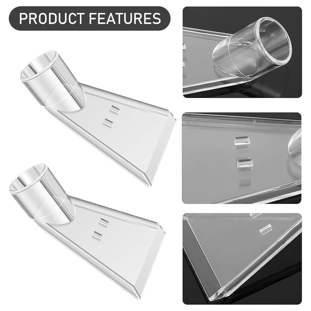 2 Pack Multi Functional Cleaning Attachment Upholstery Nozzles Versatile Scrub Head Plastic Material for Vacuum Cleaner