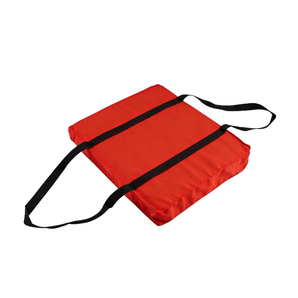 Throwable Flotation Device,High Buoyancy Boat Seat Cushion with Grab Strap,Waterproof PE Foam for Boating Kayaking Fishing Swimming,Red 16.5x14in