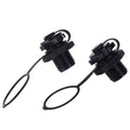 2Pcs Black Inflatable Boat Spiral Air Plug Replacement Valve Set for Kayaks, Rafts, and Airbeds Custom Kayak Hardware Kayaking