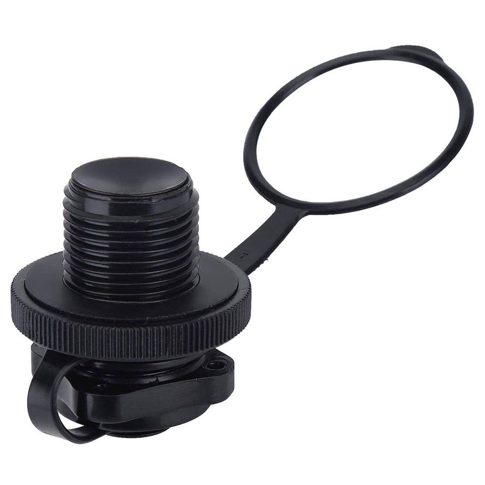 2Pcs Black Inflatable Boat Spiral Air Plug Replacement Valve Set for Kayaks, Rafts, and Airbeds Custom Kayak Hardware Kayaking